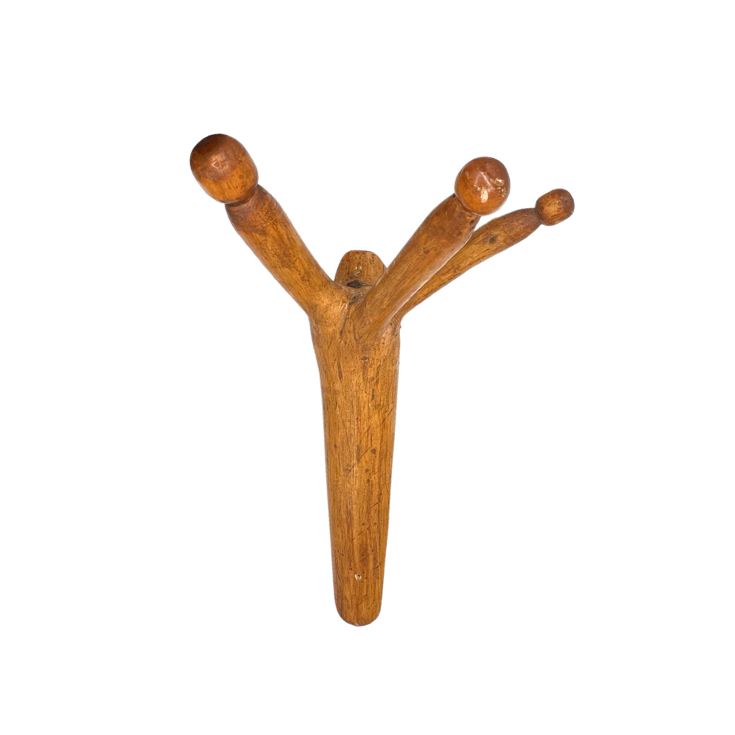 vintage hand-carved branch coat rack