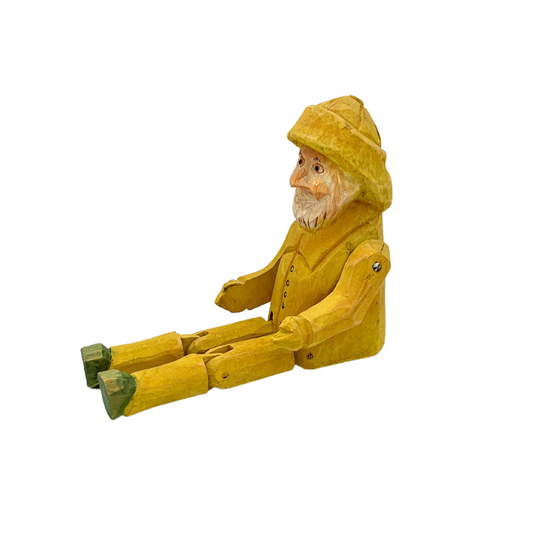 moveable wooden fisherman