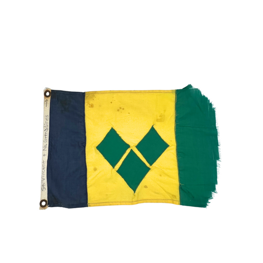 weathered cotton St. Vincent and the Grenadines courtesy flag