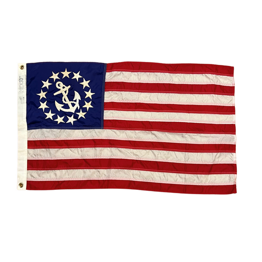 20" x 30" vintage nylon U.S. yacht ensign flag