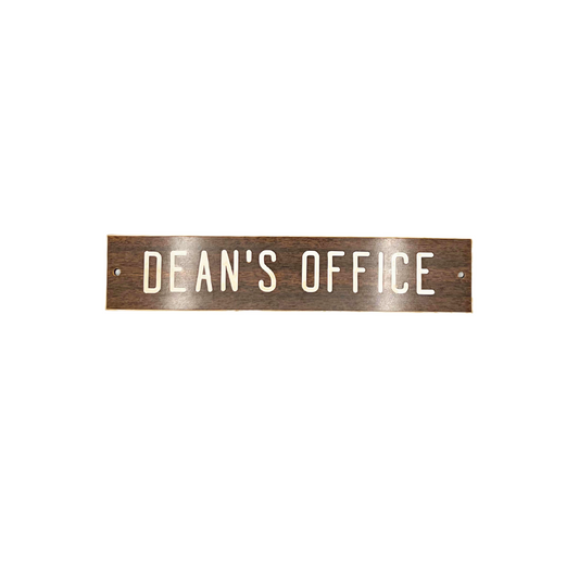 vintage Dean's Office plaque