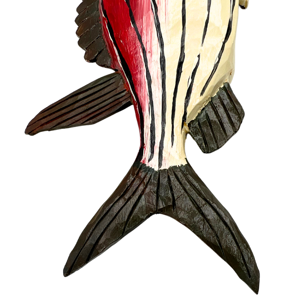 hand-carved wooden squirrelfish