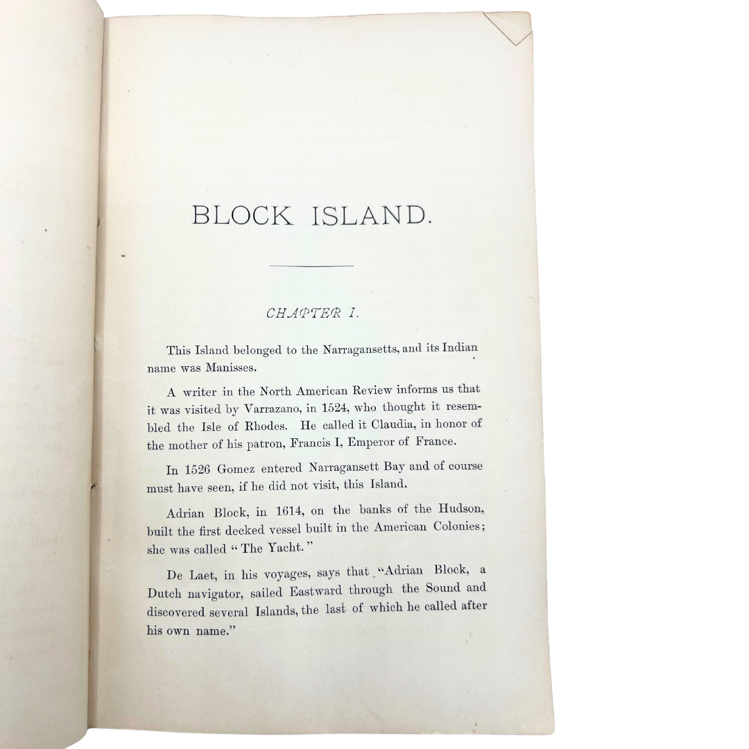 1876 book: Historical Sketch of Block Island