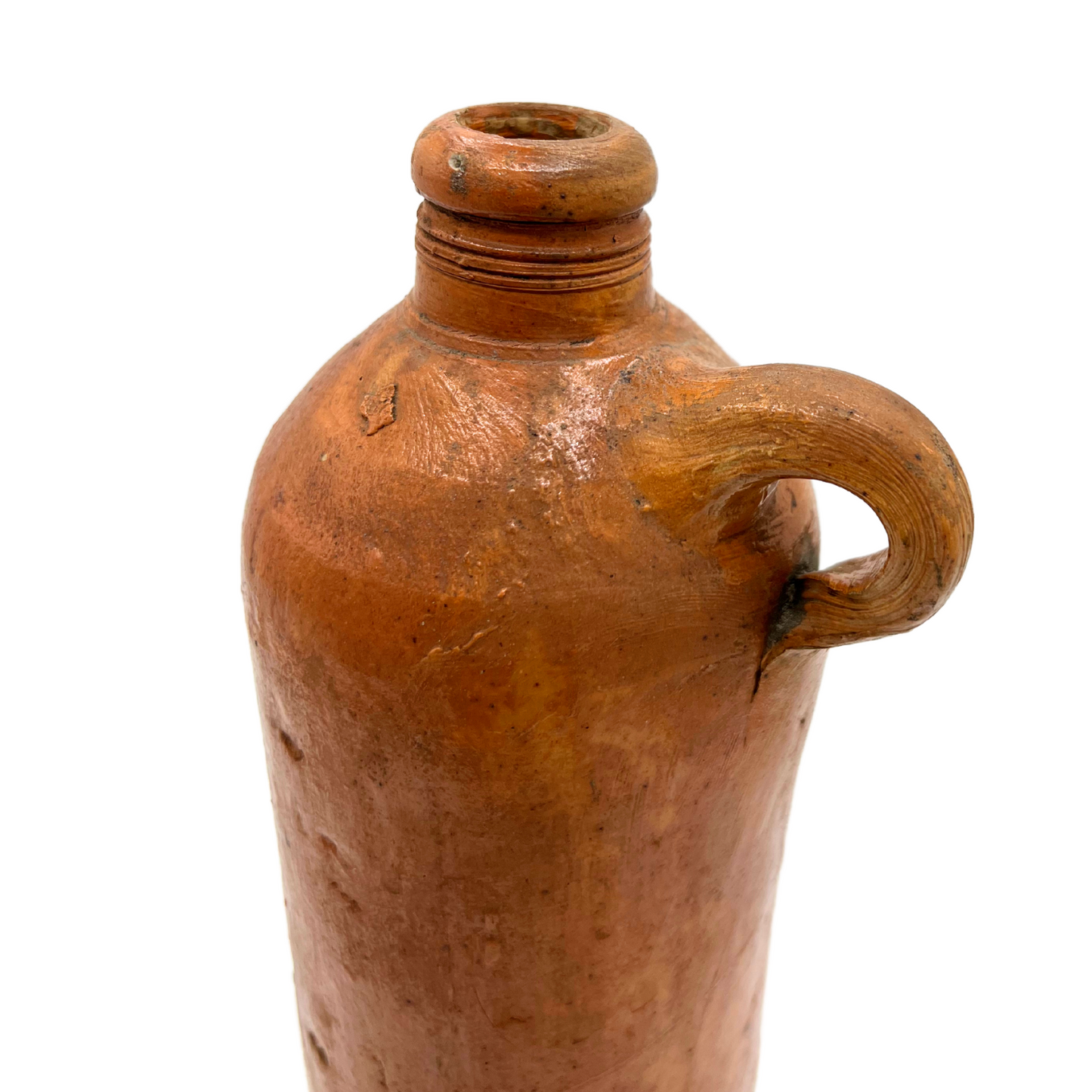 antique European stoneware bottle
