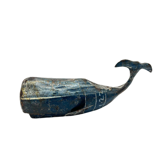 reclaimed metal whale