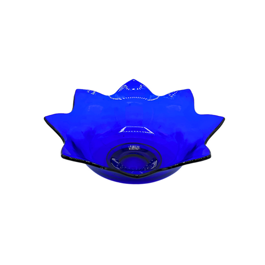 vintage cobalt blue glass bowl