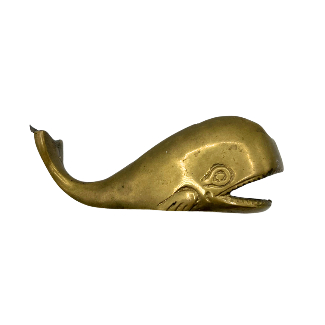 vintage brass whale tape dispenser