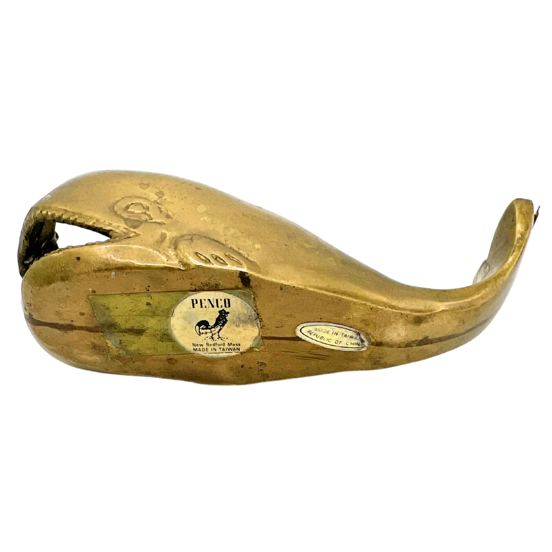 vintage brass whale tape dispenser