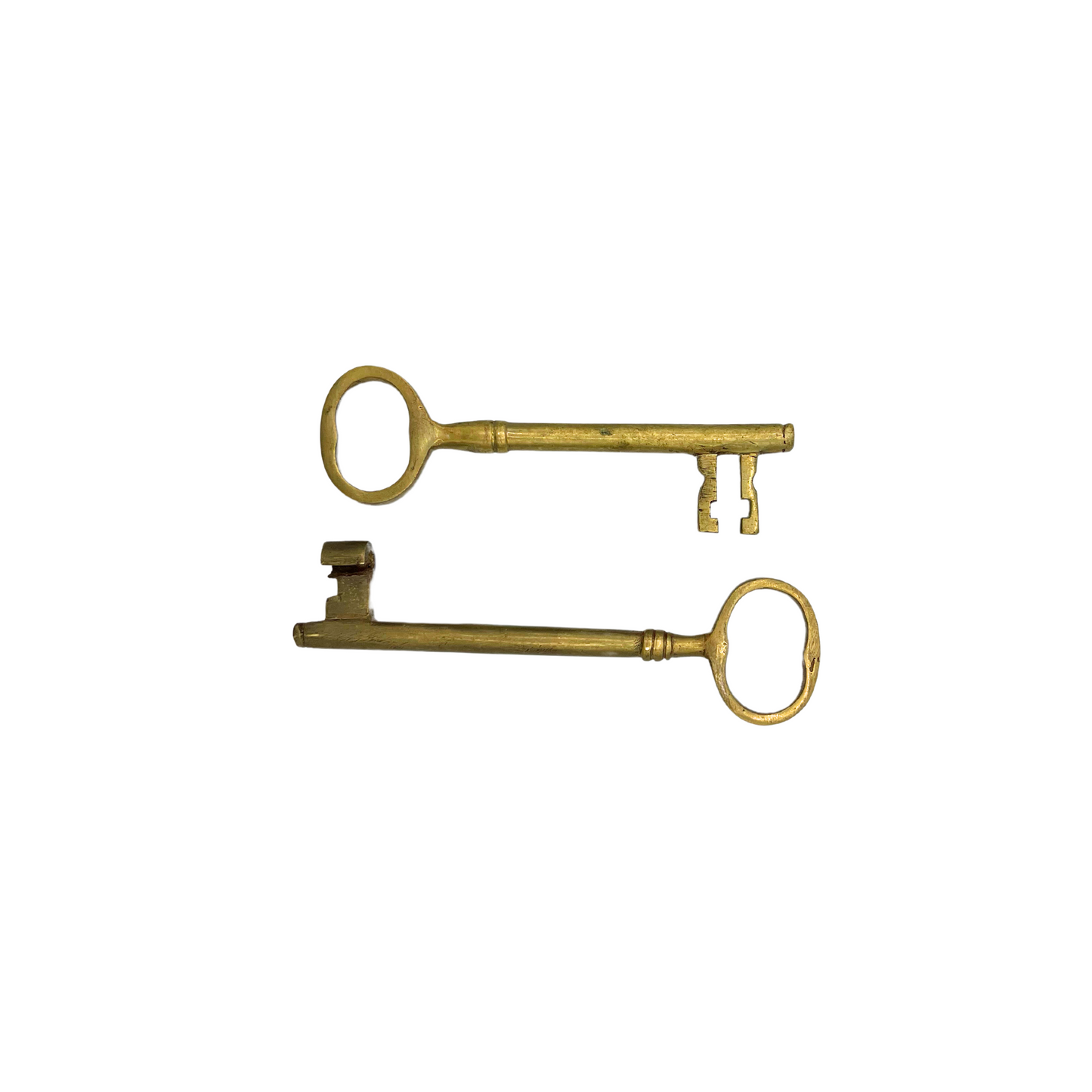 pair of vintage brass keys