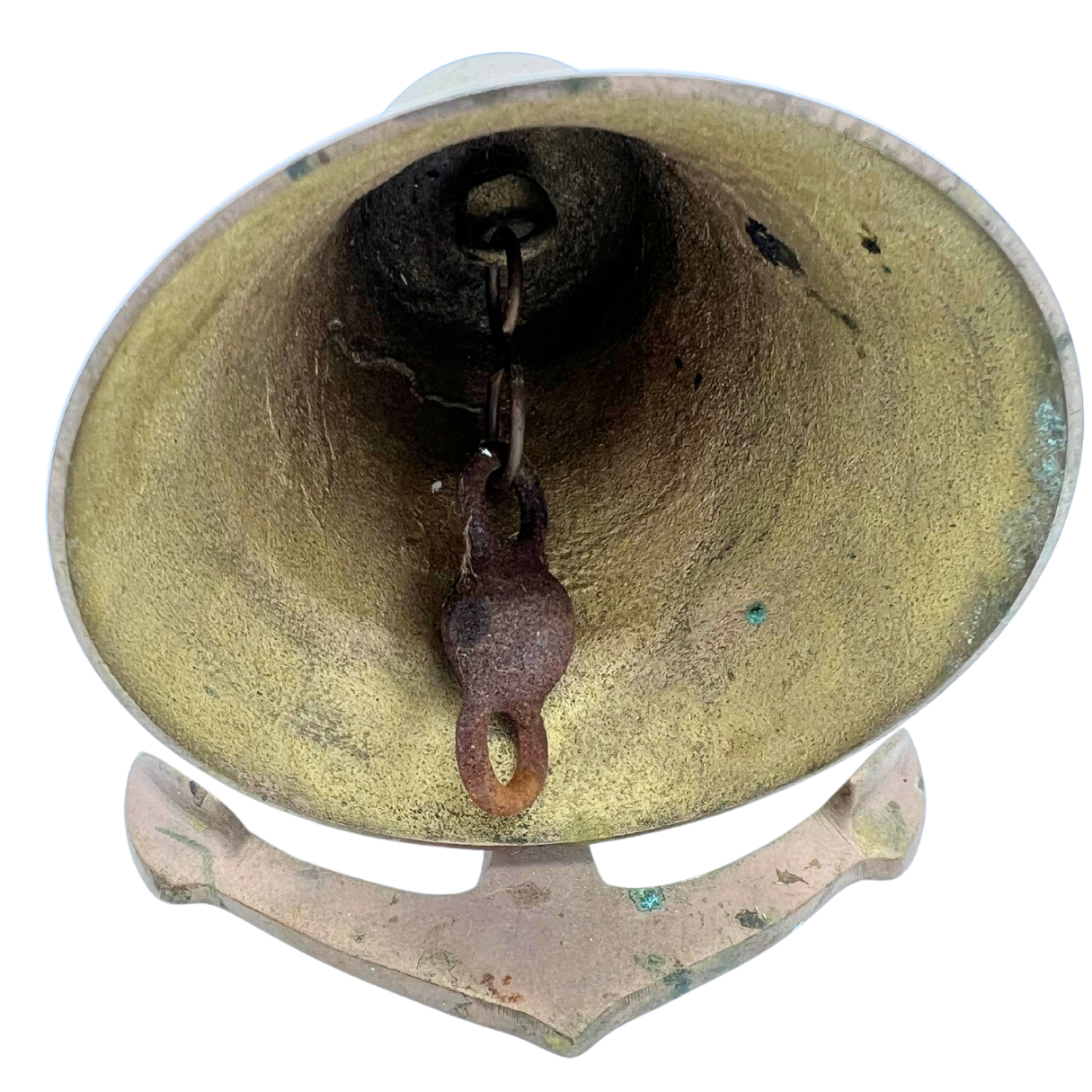 vintage brass anchor bell