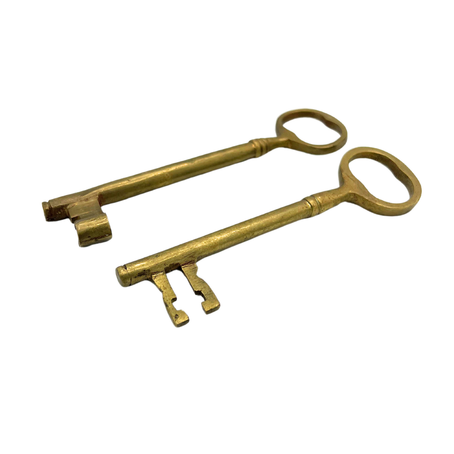 pair of vintage brass keys