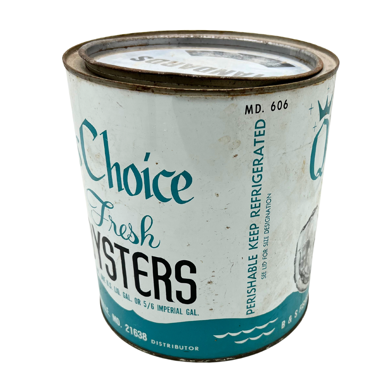 vintage Queen's Choice oyster can