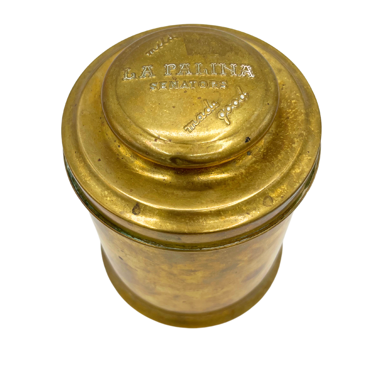 La Palina Senators 1960s brass humidor