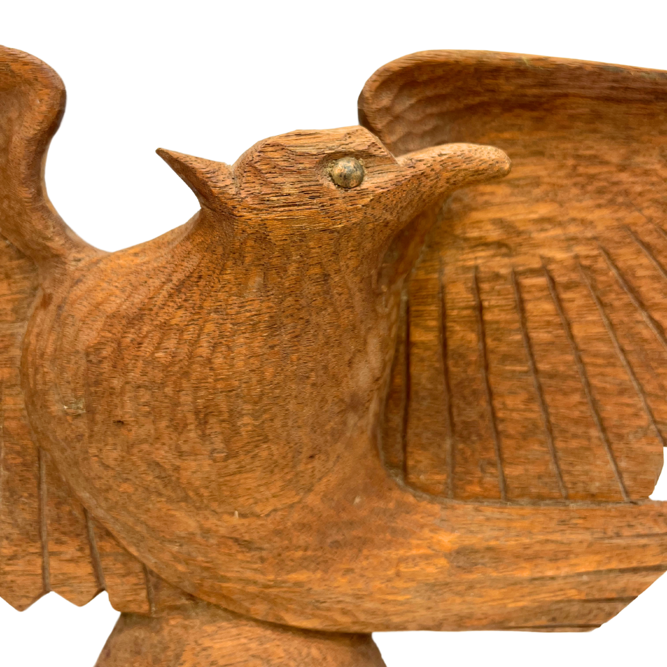 vintage carved wooden eagle wall hanging