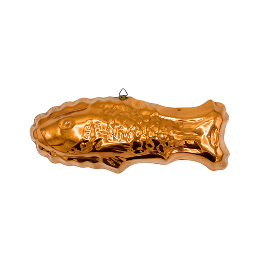 vintage copper fish mold