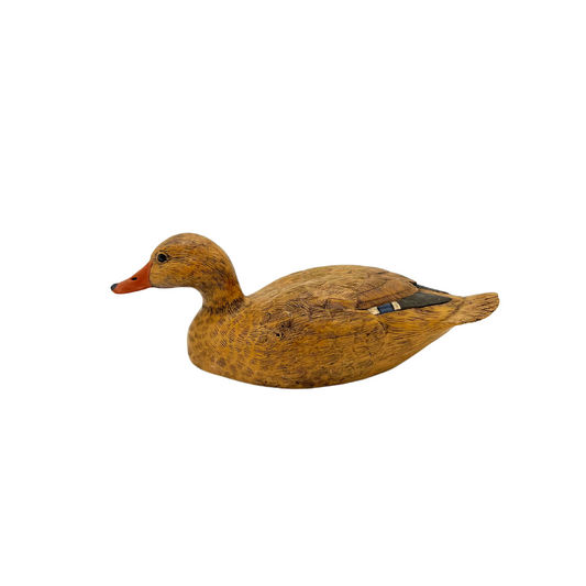 small vintage wooden duck decoy