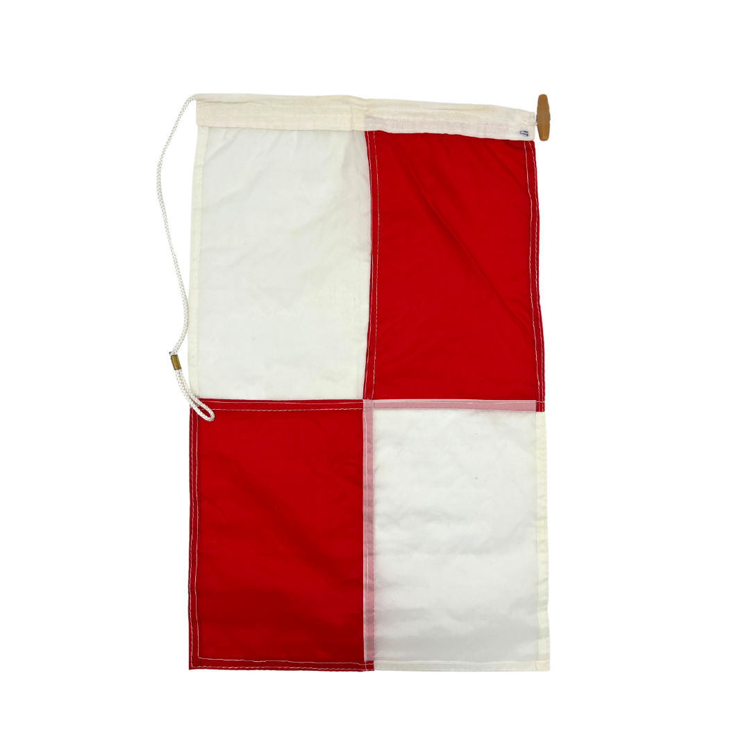 salvaged nautical signal flag - letter U