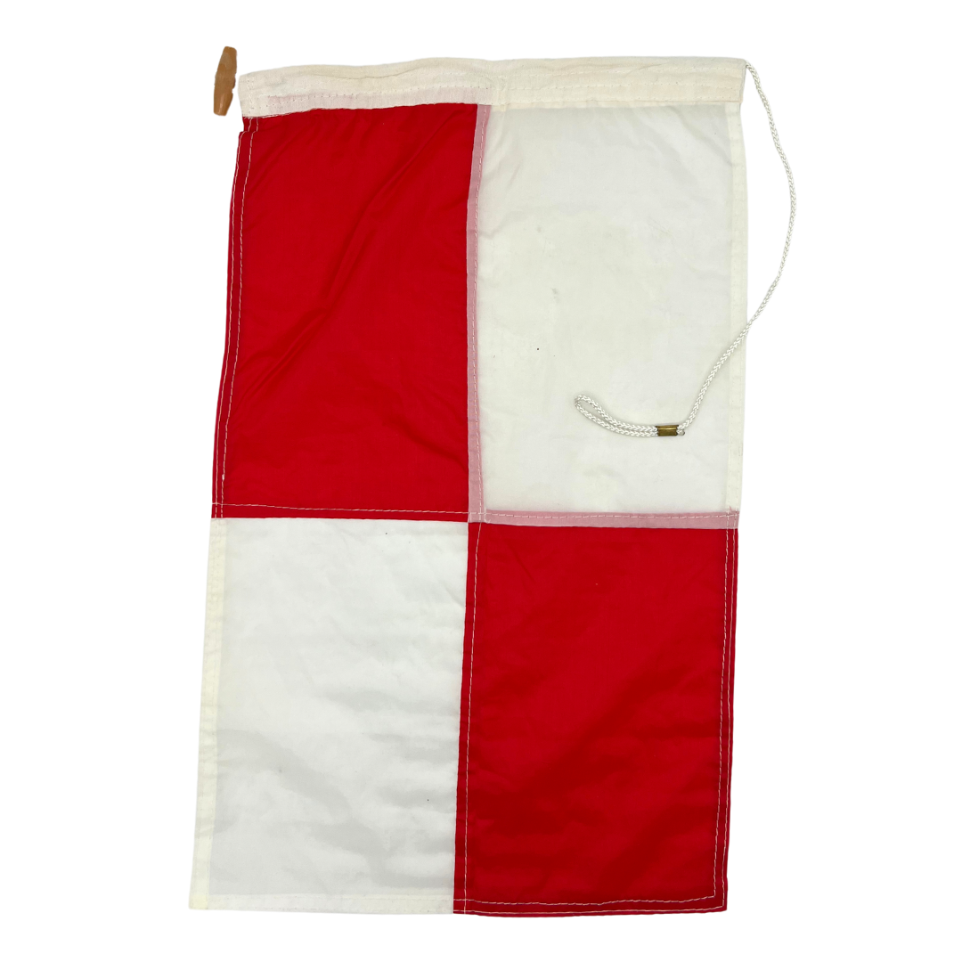 salvaged nautical signal flag - letter U