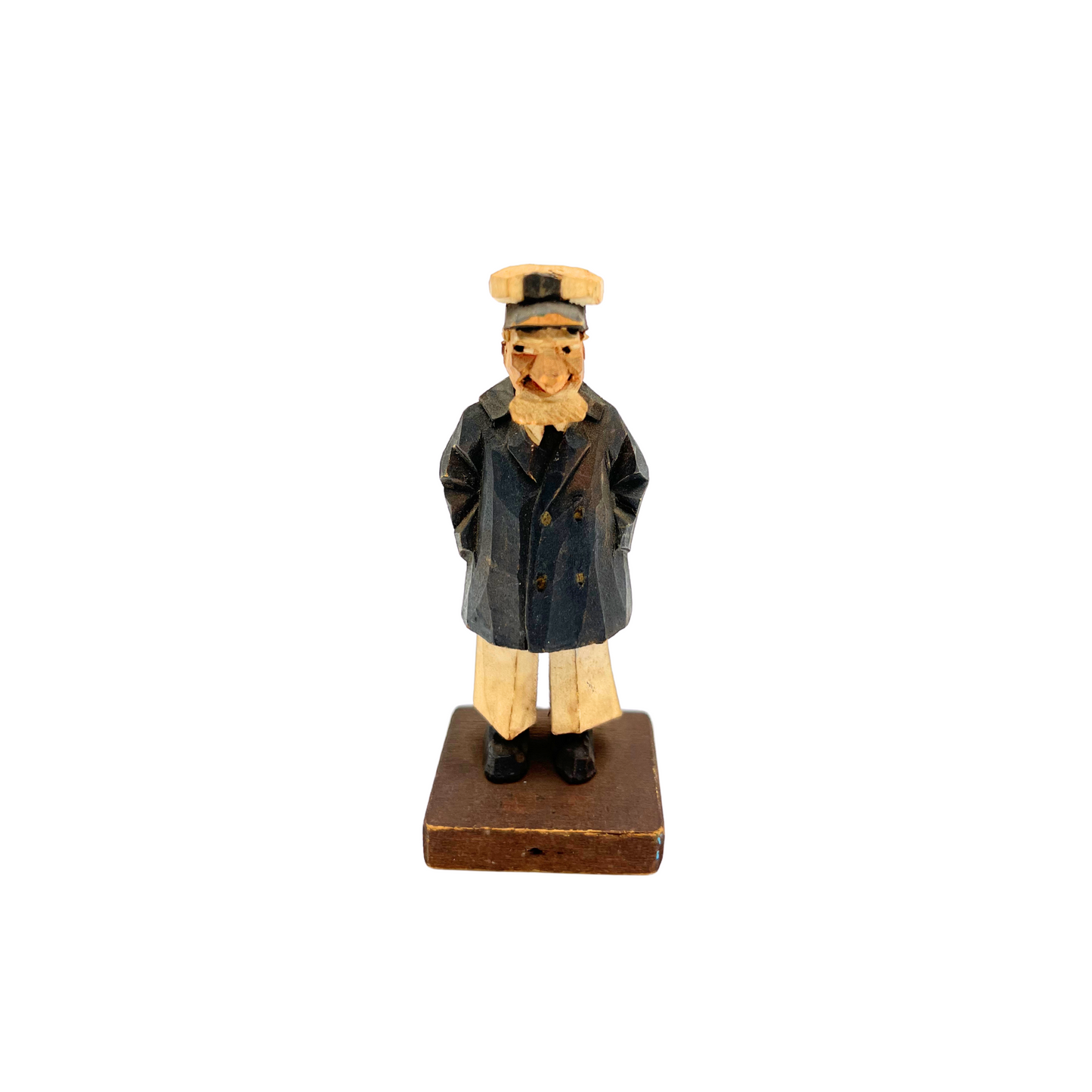 small vintage hand-carved captain