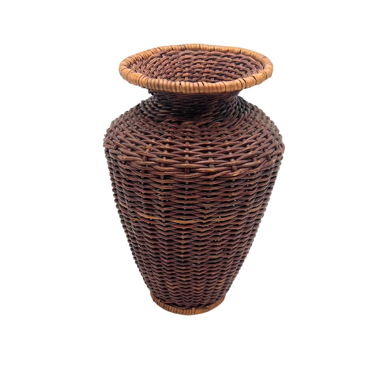 vintage wicker vase