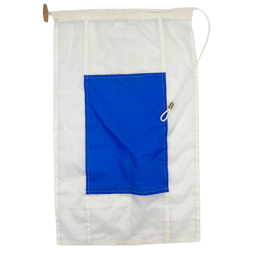 salvaged nautical signal flag - letter S