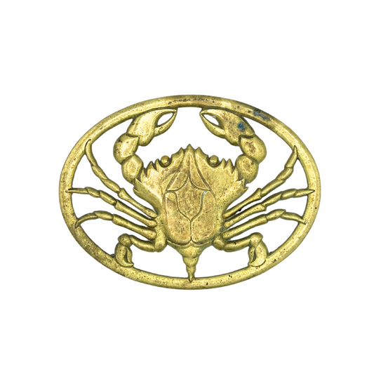 vintage brass crab trivet