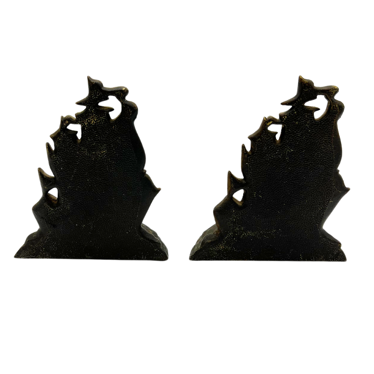 pair of vintage iron ship bookends