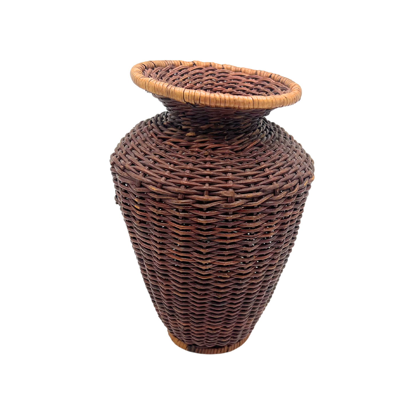 vintage wicker vase