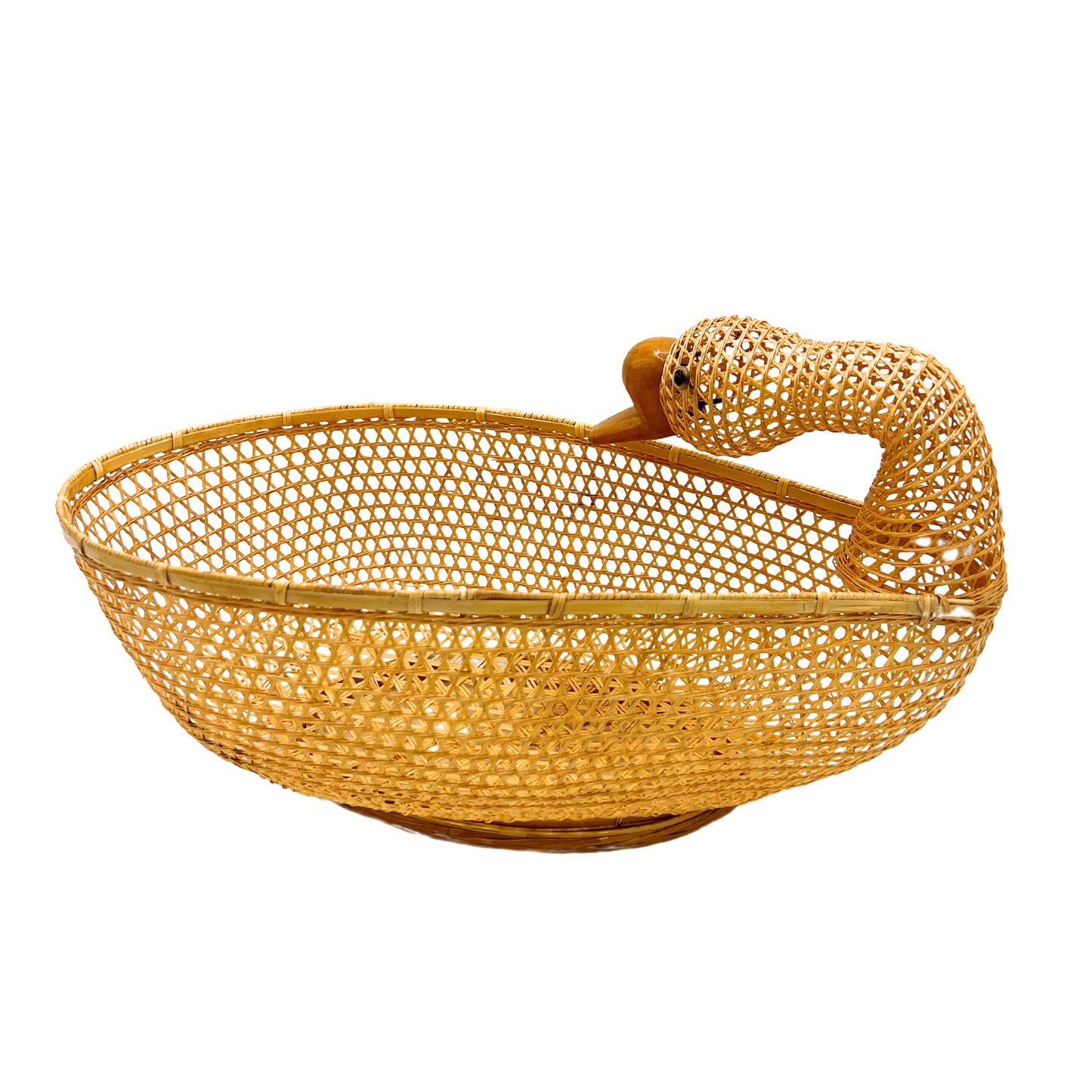 vintage woven goose basket