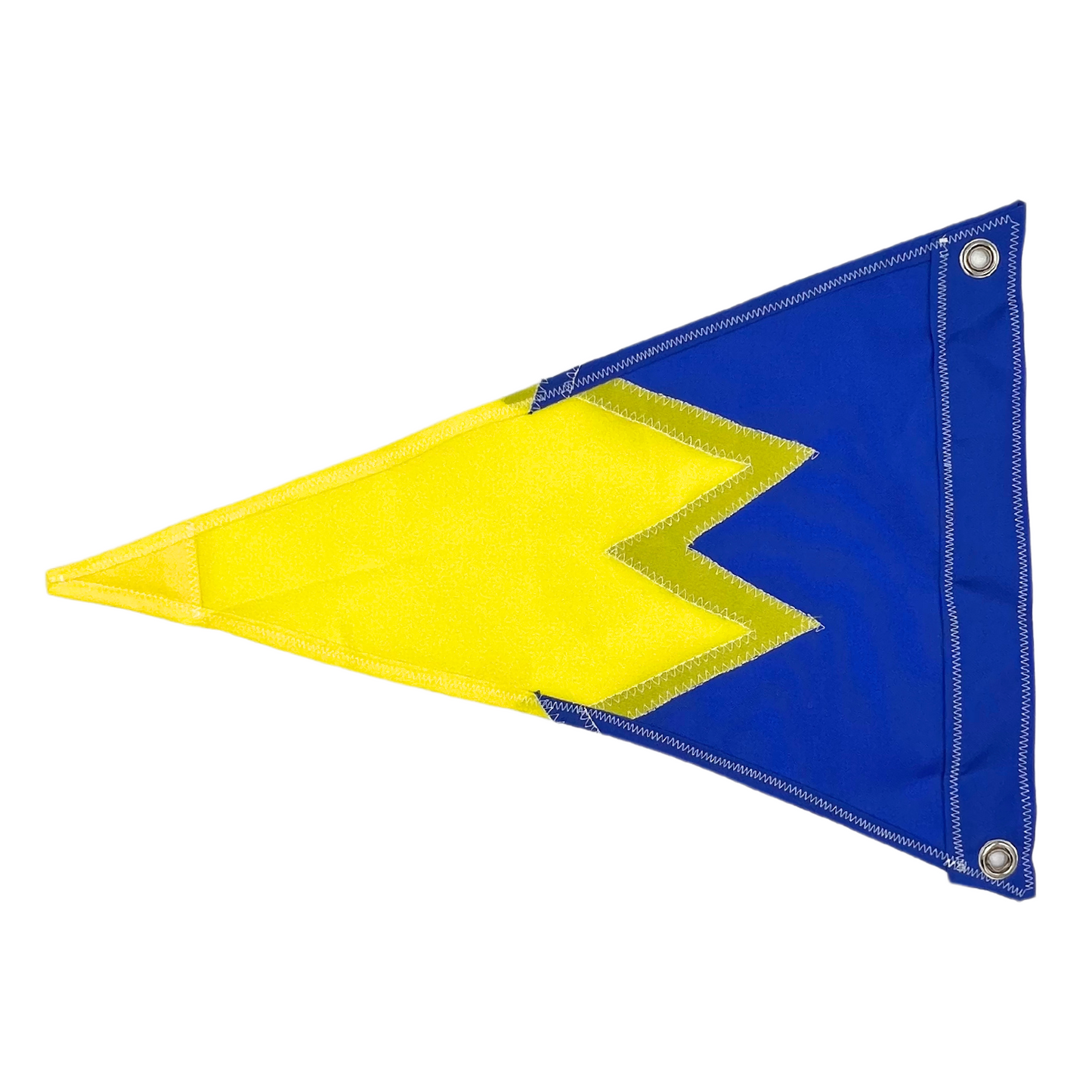 blue and yellow burgee