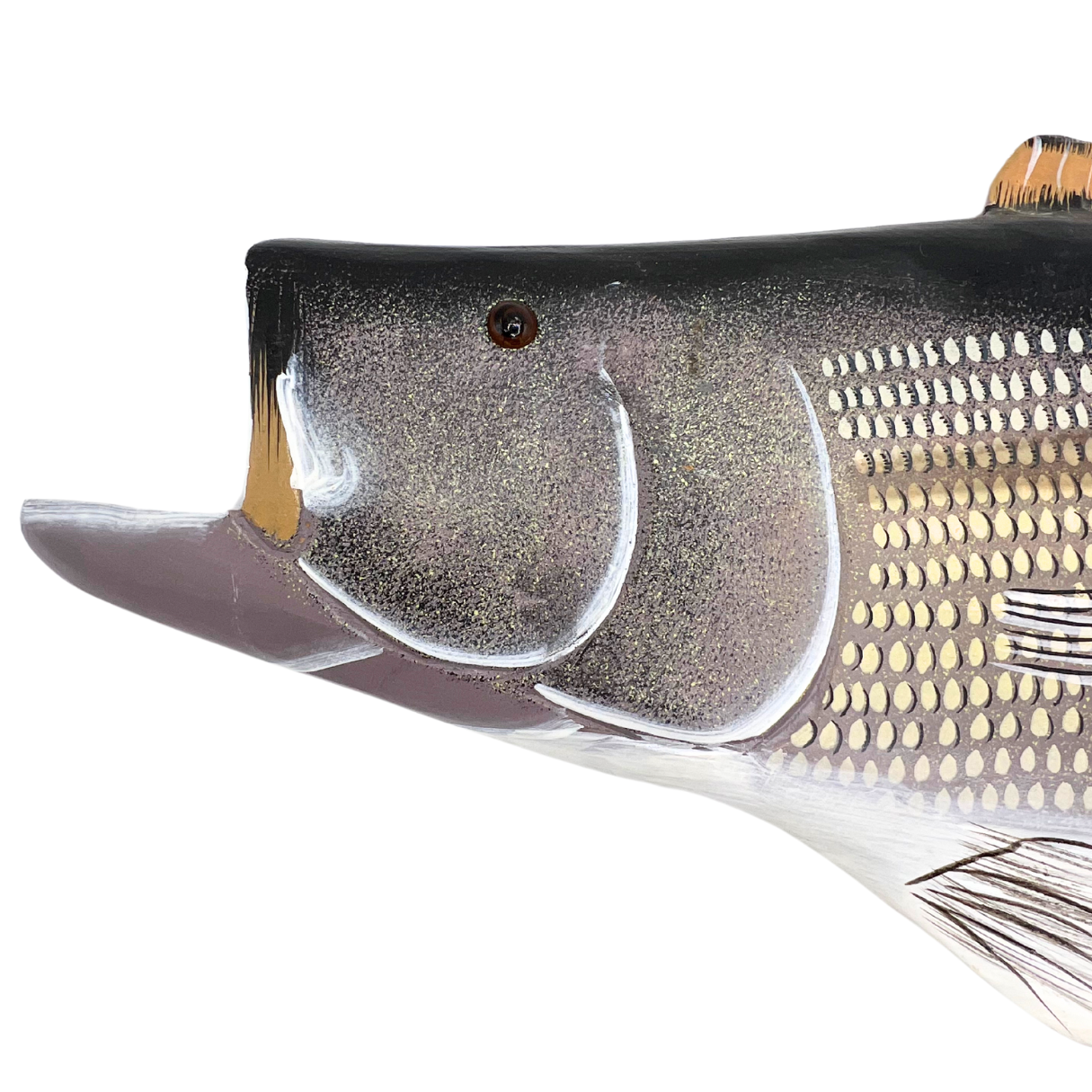 painted wooden fish wall hanging