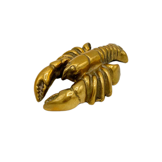 vintage small brass lobster