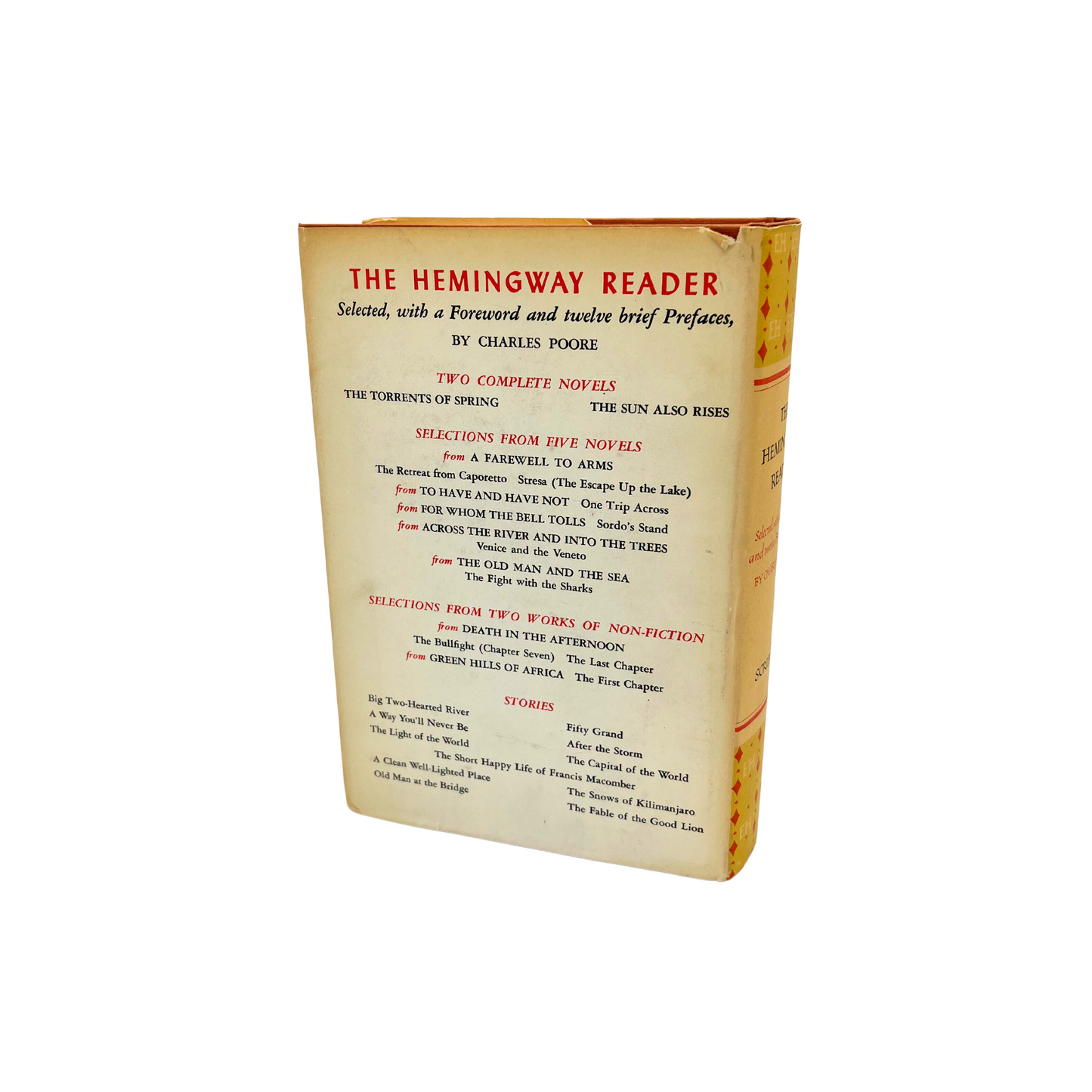 1953 hardcover book: The Hemingway Reader