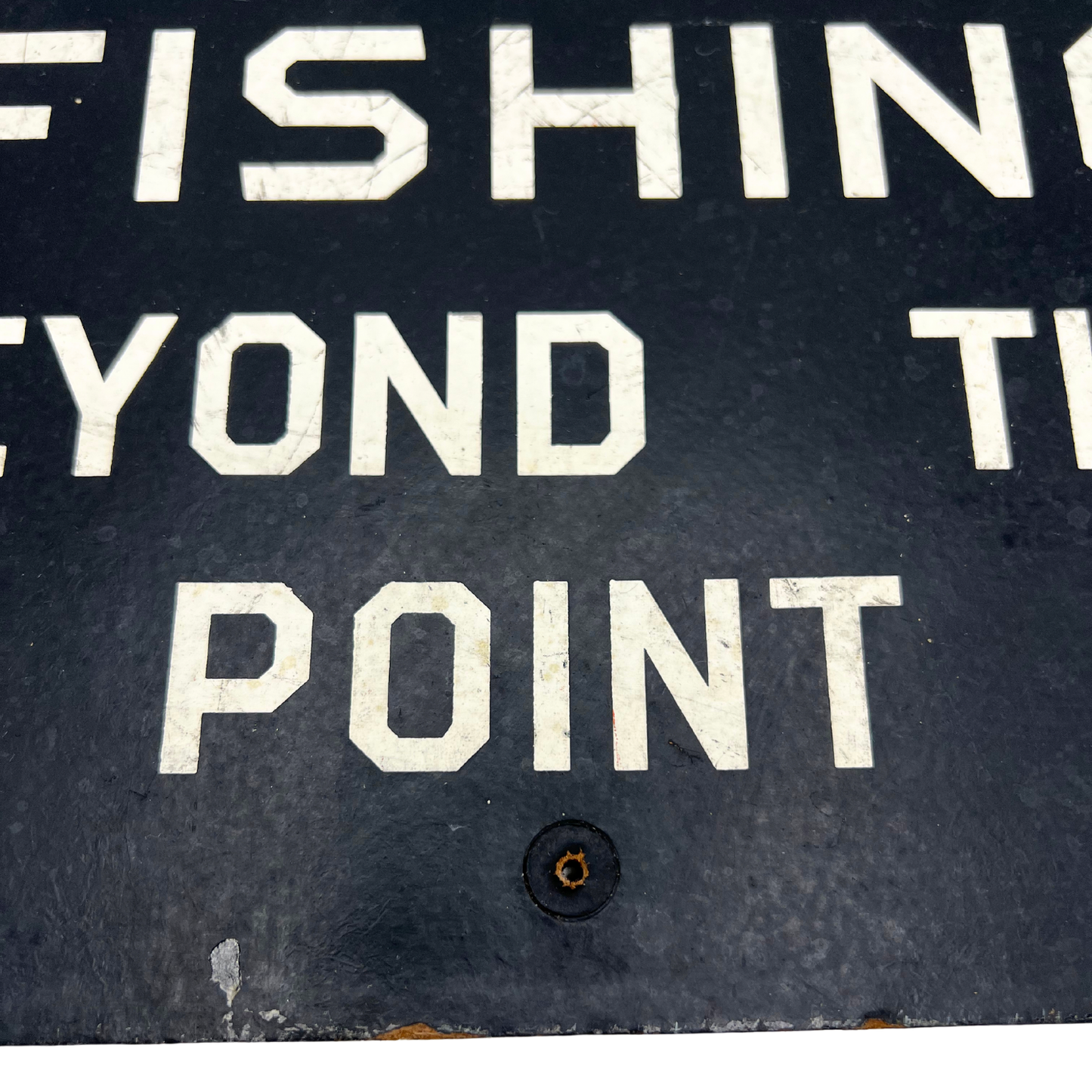 vintage no fishing sign