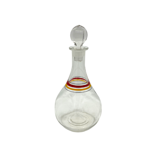 mid-century striped decanter