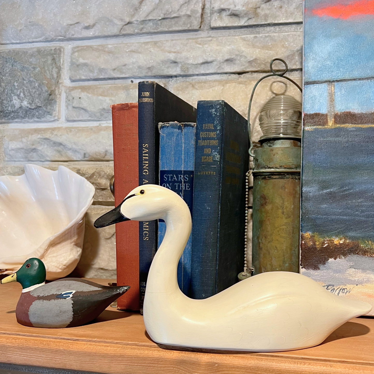 1998 handmade swan decoy