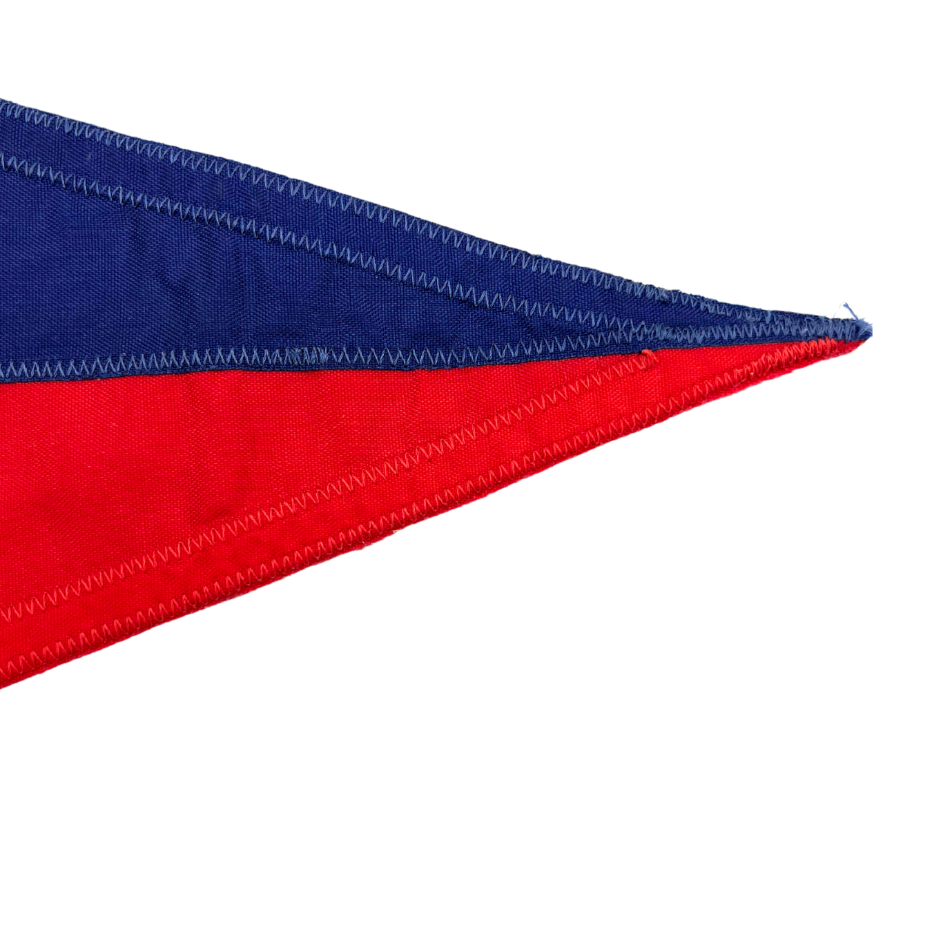 red, white, and blue burgee