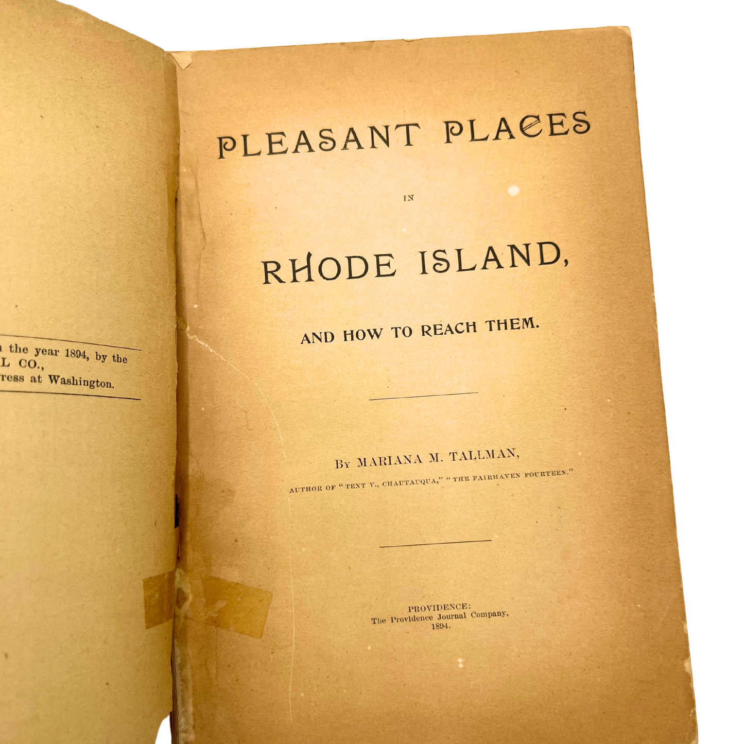 1894 book: Pleasant Places in Rhode Island, and How to Reach Them