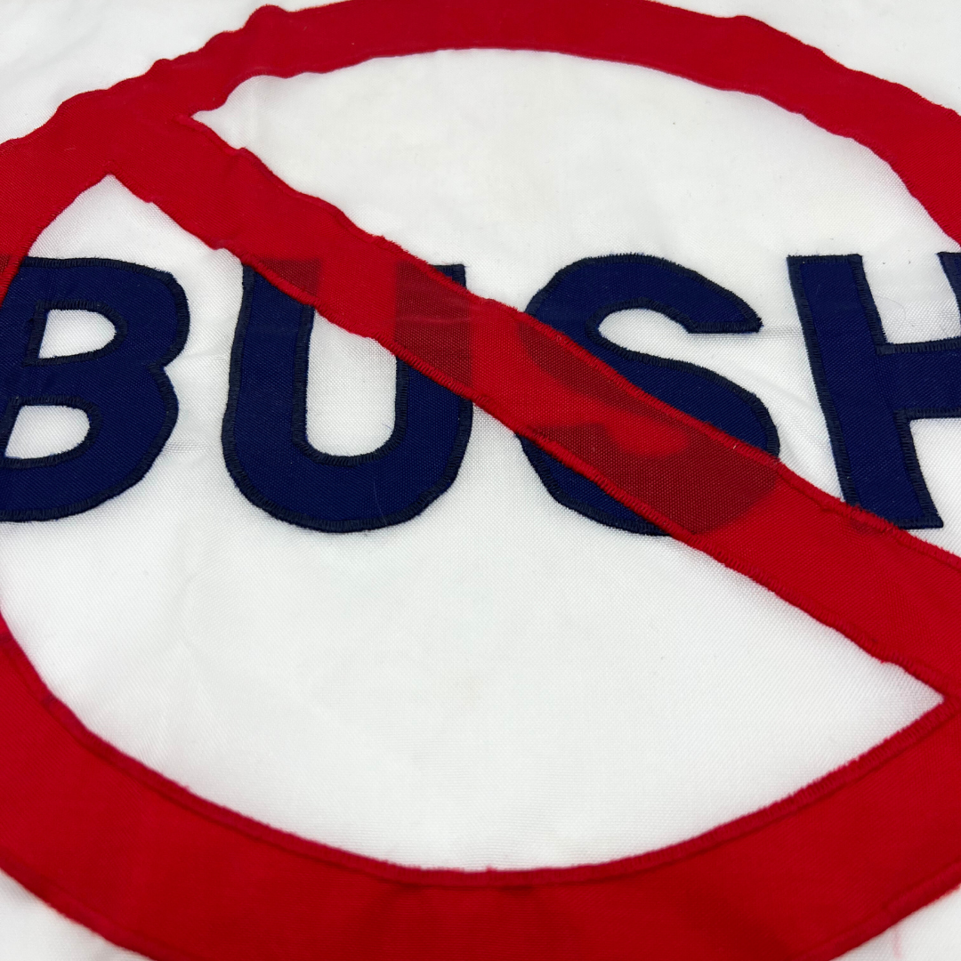 vintage anti-Bush flag