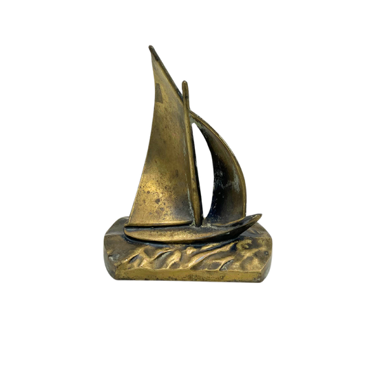 vintage sailboat bookend