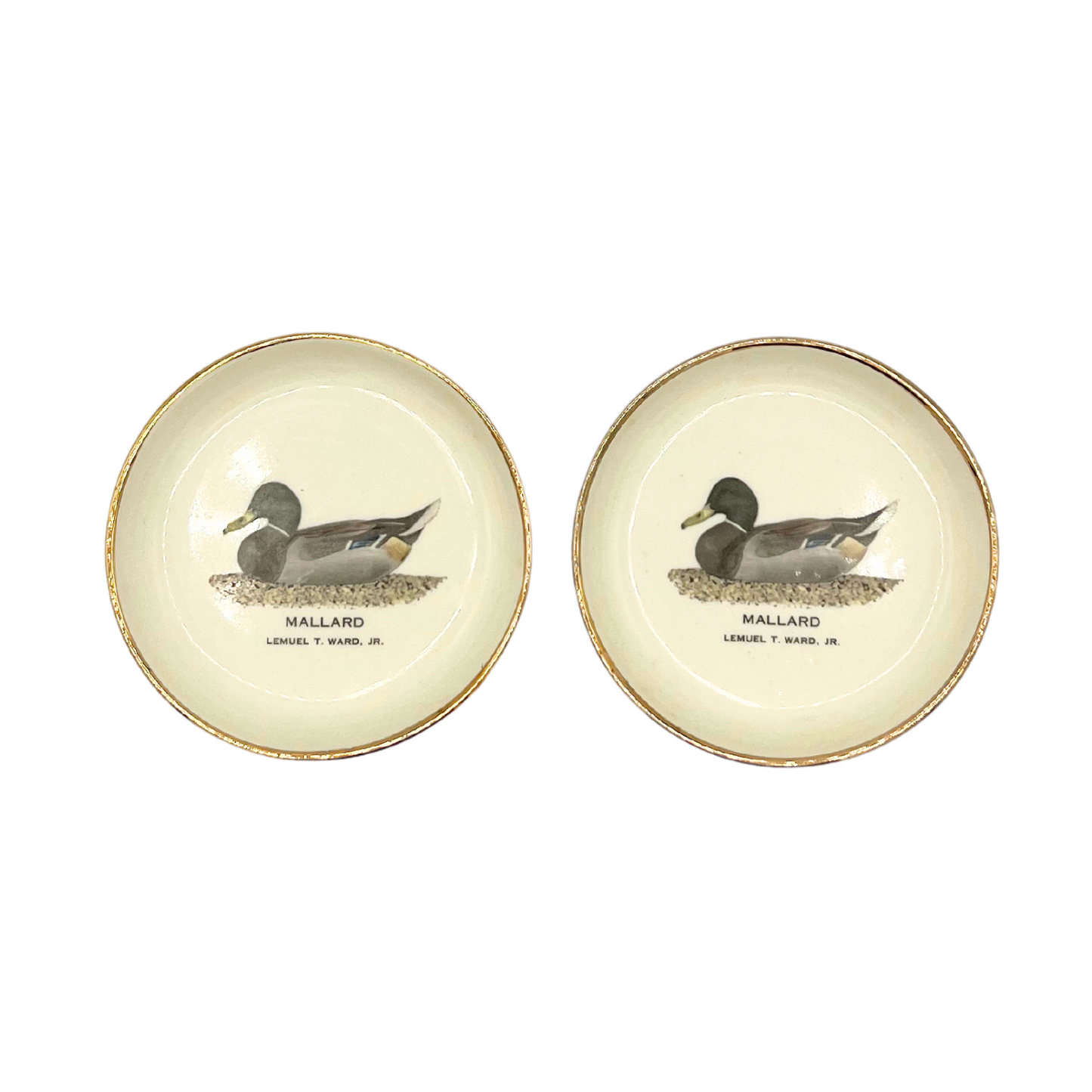 pair of 1984 Ducks Unlimited mallard duck coasters