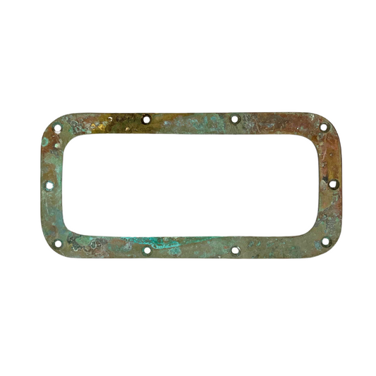 salvaged brass marine window frame