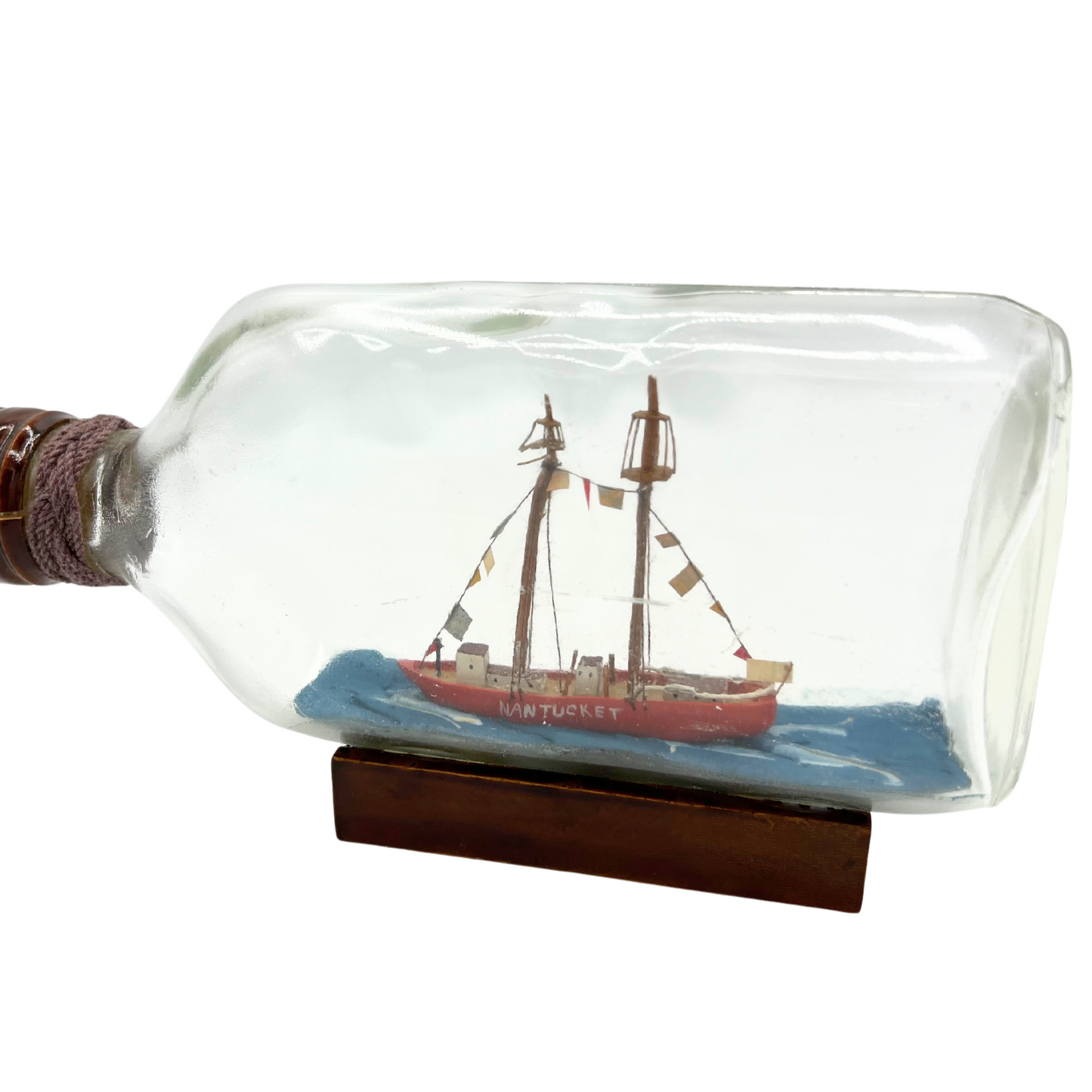 vintage Nantucket ship in a bottle