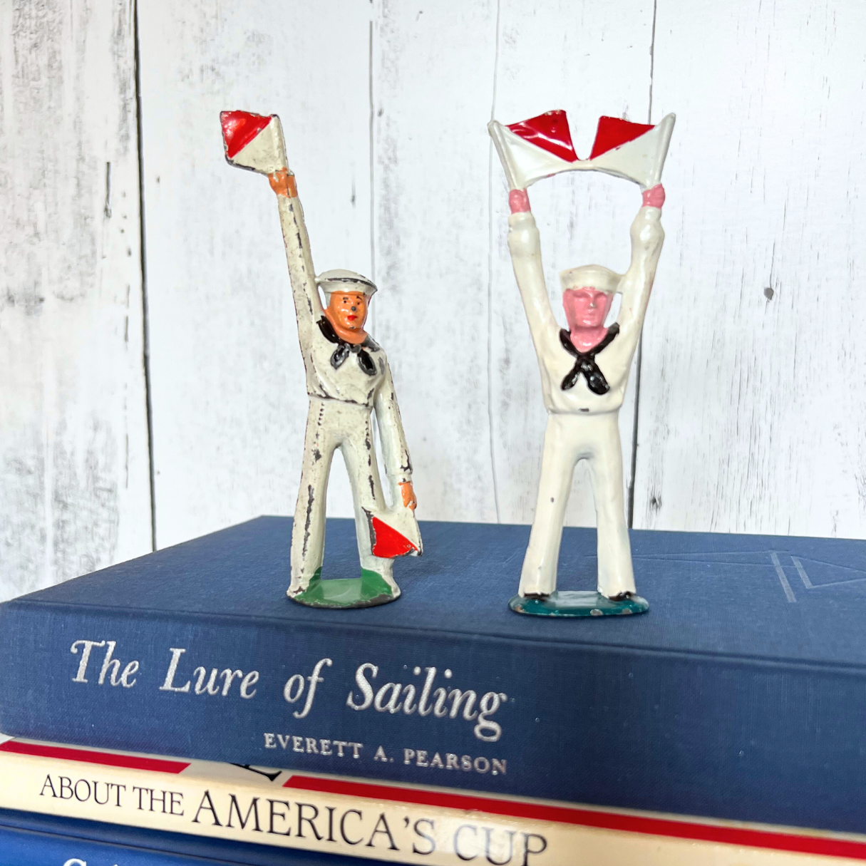 vintage metal toy sailor
