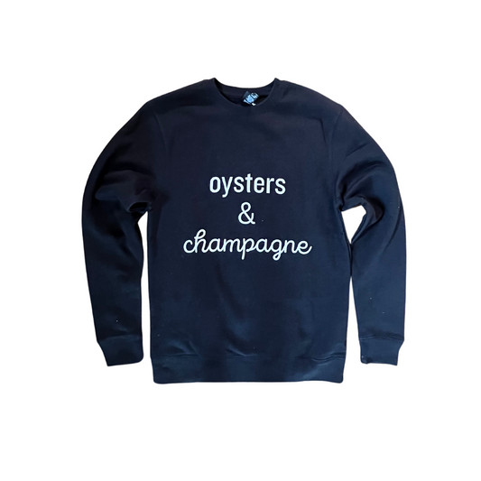 oysters & champagne sweatshirt
