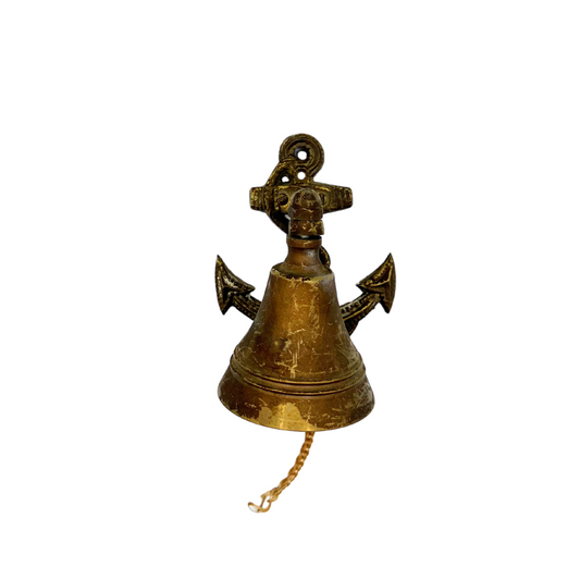 small vintage brass anchor bell