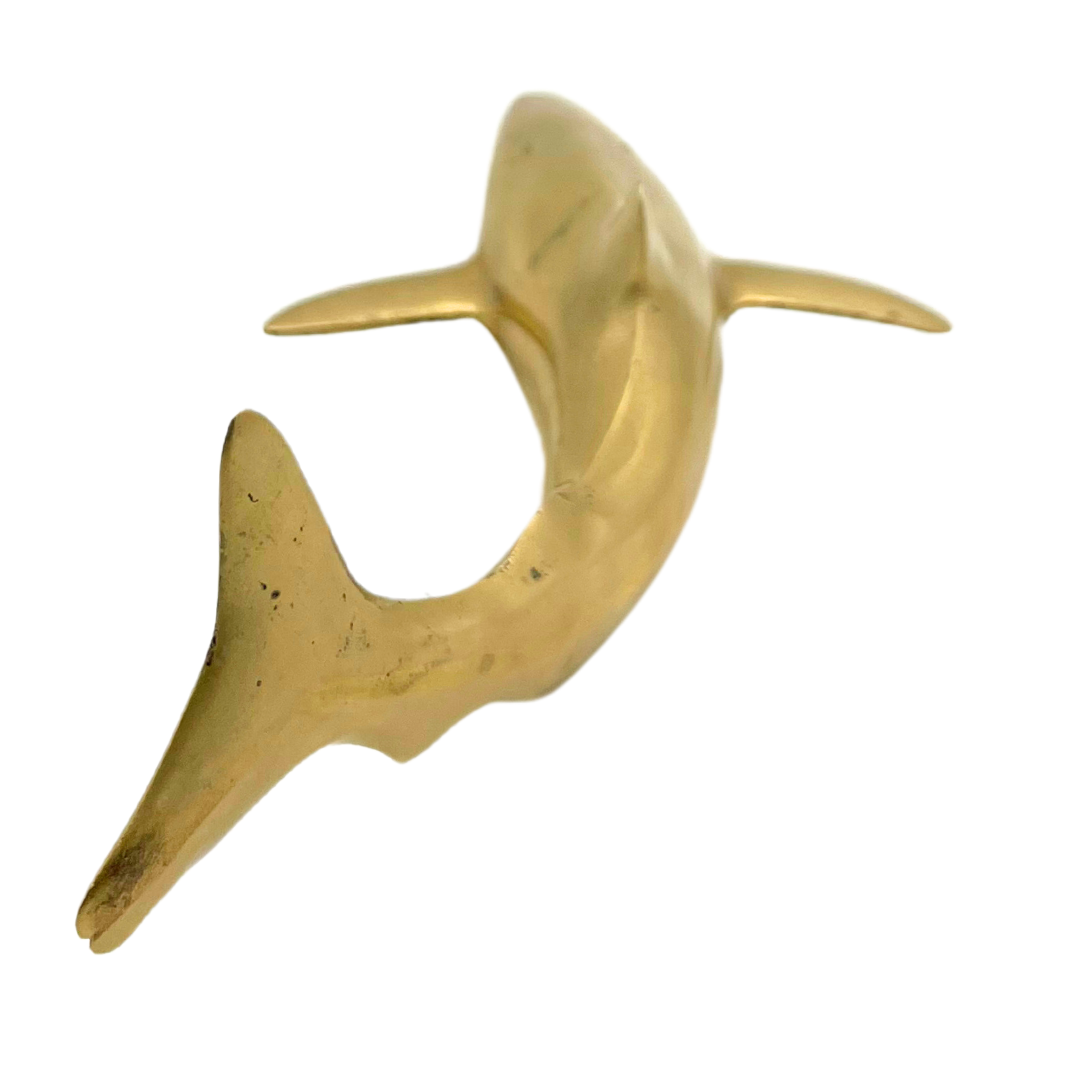 vintage brass shark