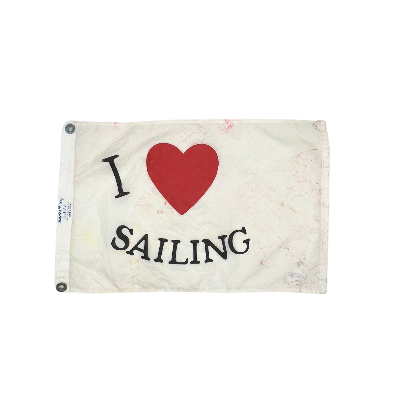 vintage I Love Sailing burgee