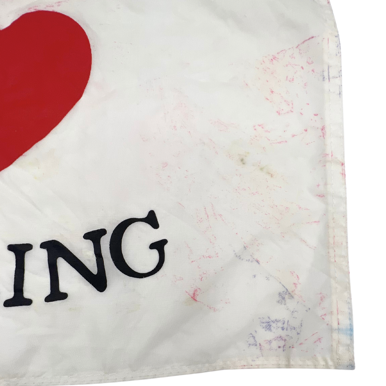 vintage I Love Sailing burgee