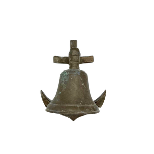 weathered brass anchor bell